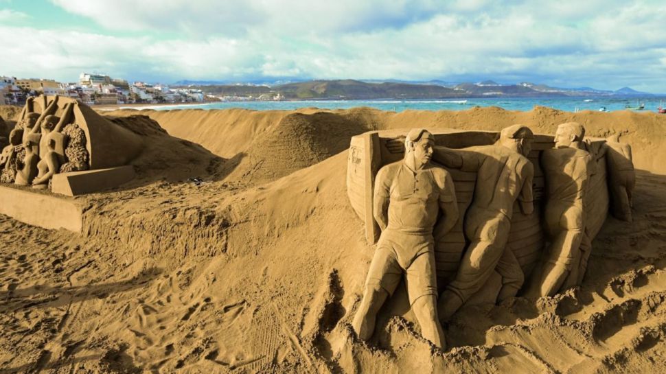 Navidad: Así es el belén de arena de Las Palmas de Gran Canaria que copa las redes sociales