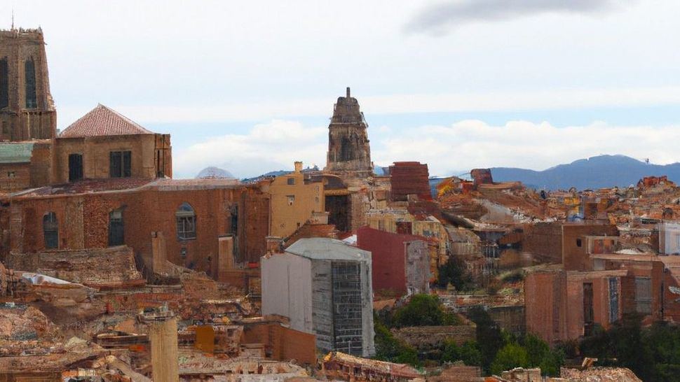 Vistas panorámicas de la ciudad de Teruel, en Aragón (España). 