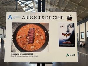 Alicante celebra su capitalidad gastronómica con la exposición "Arroces de Cine" en ADIF