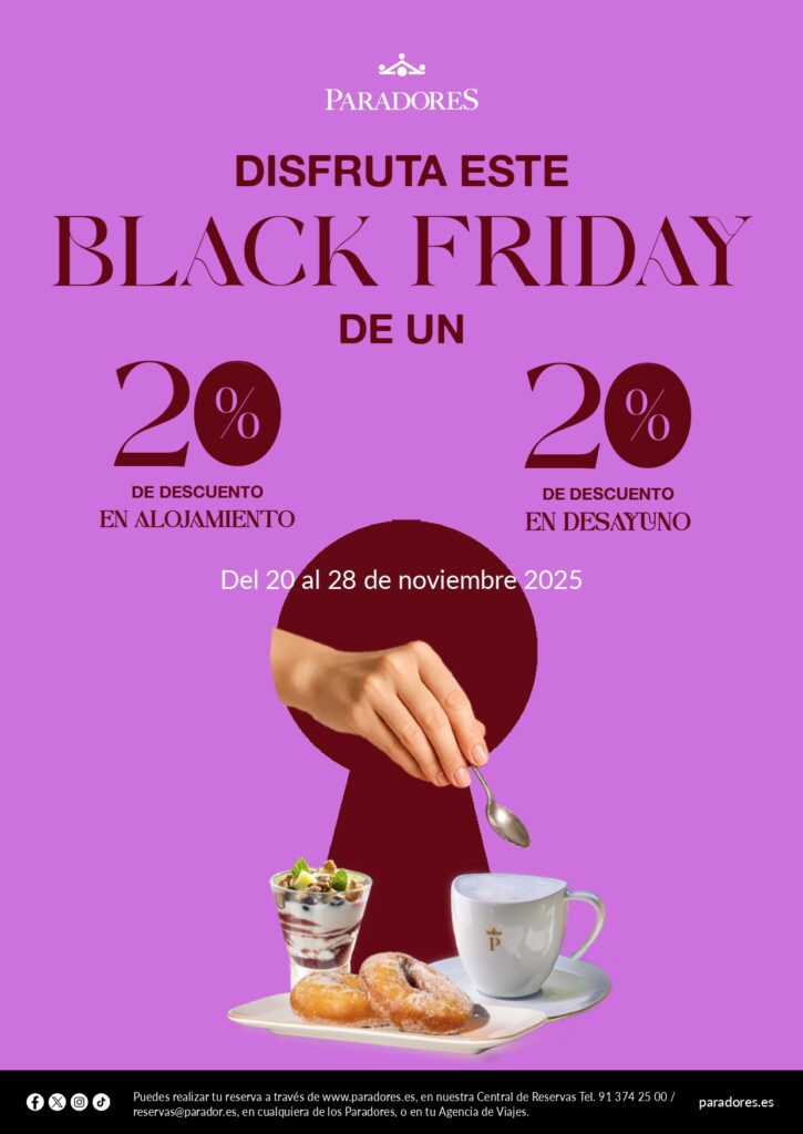 Paradores ofrece un 20% de descuento en estancias hasta marzo de 2026