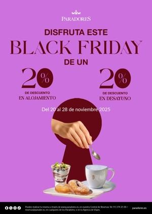 Paradores ofrece un 20% de descuento en estancias hasta marzo de 2026